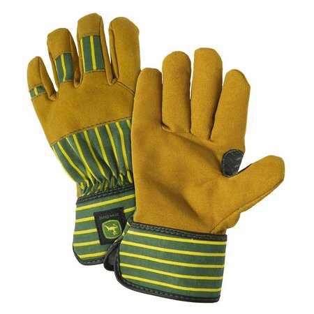 WEST CHESTER PROTECTIVE GEAR John Deere Child's Indoor/Outdoor Work Gloves Green/Yellow Youth 1 pair JD00024-Y